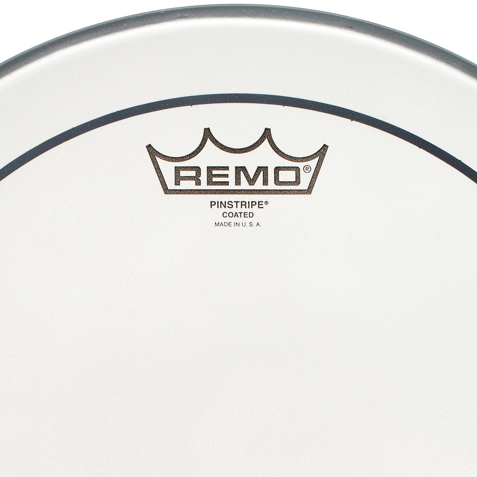 Herstellerlogo auf dem Remo Pin Stripe Coated 13" Fell