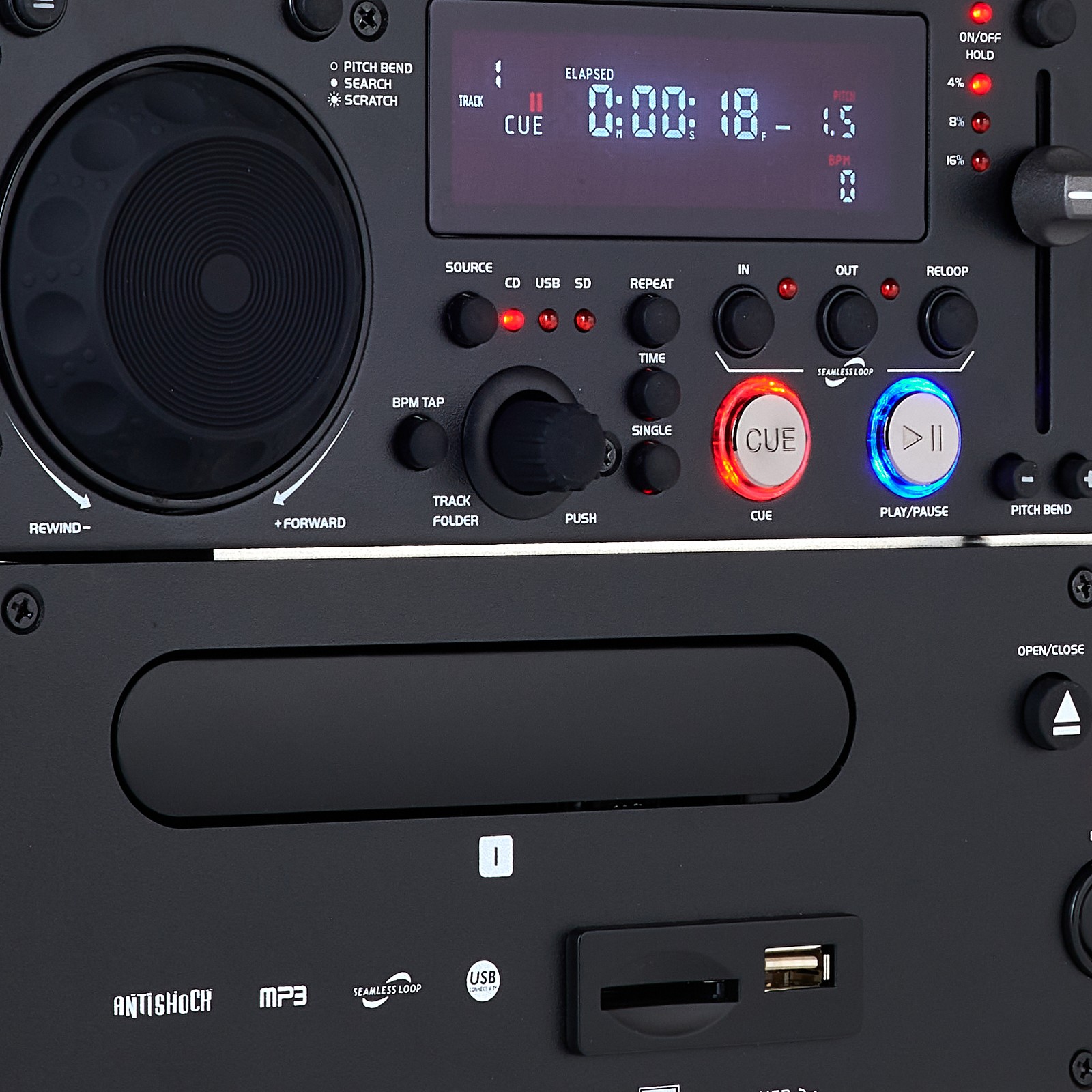 Omnitronic XDP-3002 Dual-CD-MP3 Player, Detail