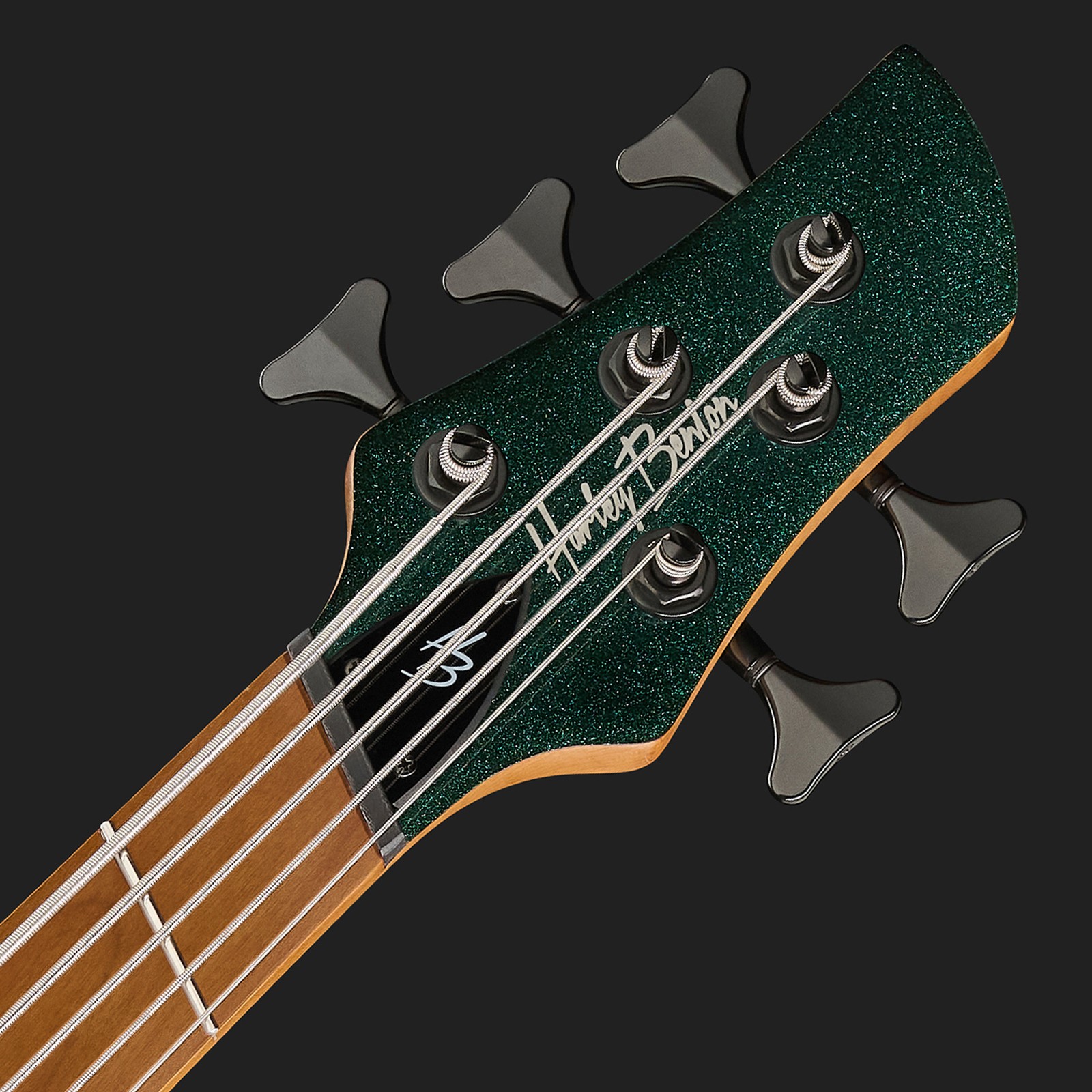 Kopfplatte des Harley Benton MSB-5 Flip Flop Blue E-Bass