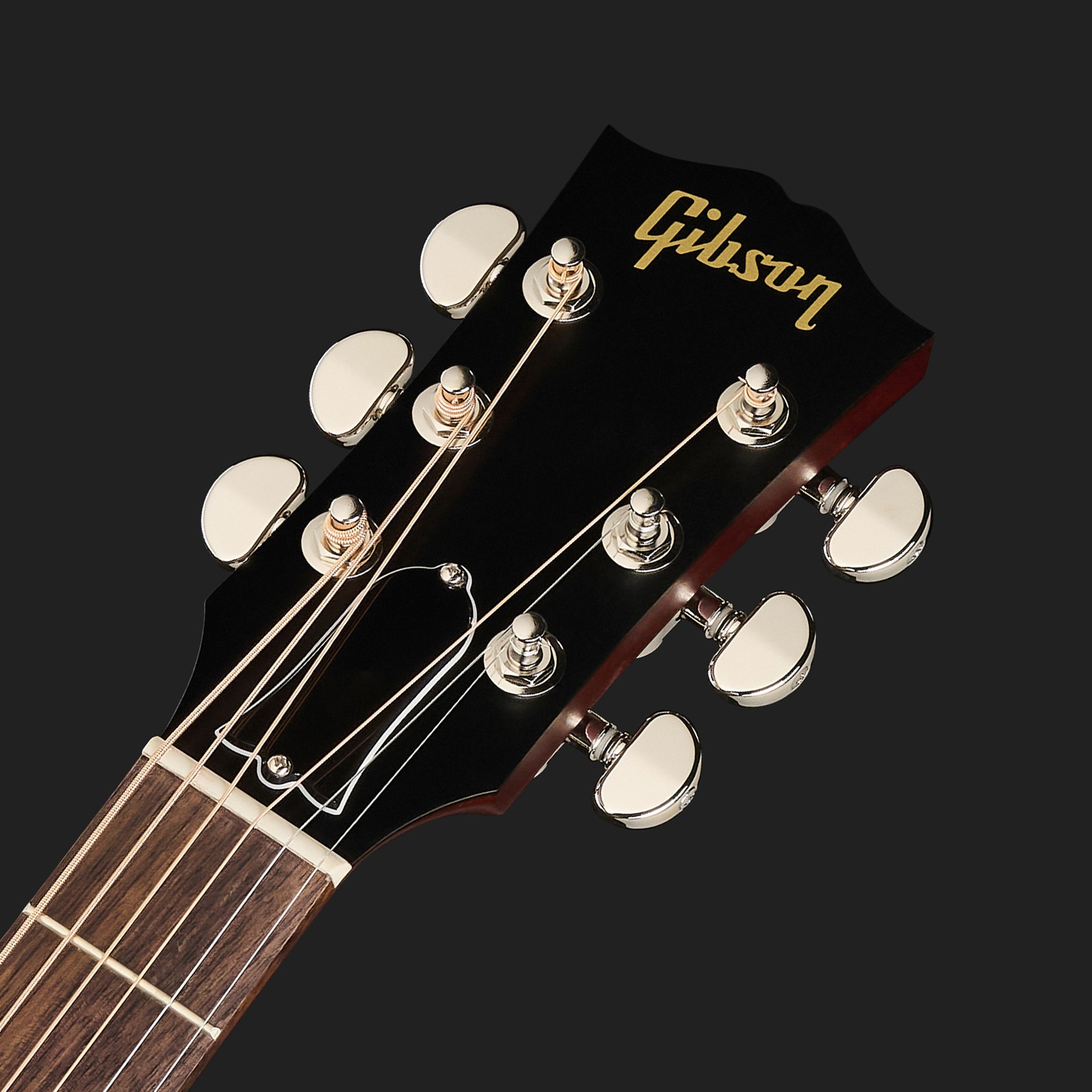 Kopfplatte der Gibson J-45 Special Satin Wine Red