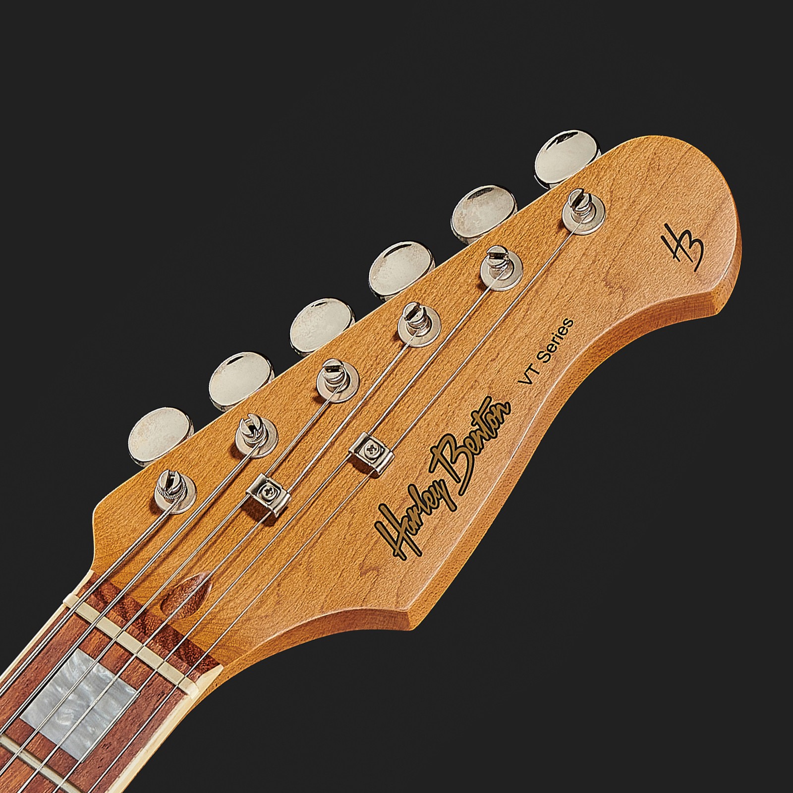 Harley Benton electric guitar headstock