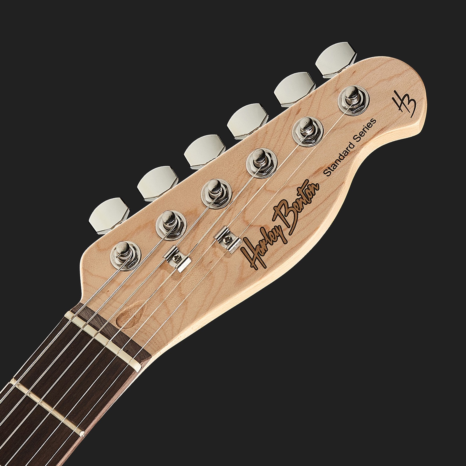 Kopfplatte der Harley Benton TE-20 BK Standard Series E-Gitarre
