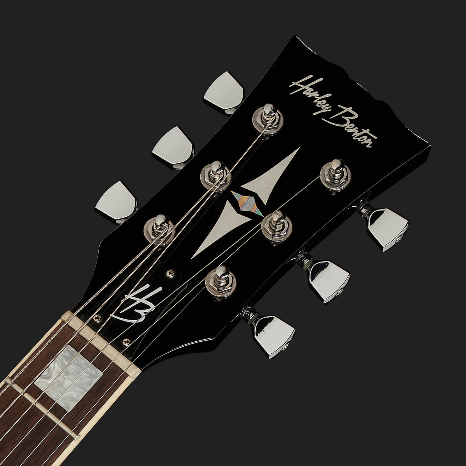 Headstock of the Harley Benton HB-35Plus Vintage Burst Electric Guitar