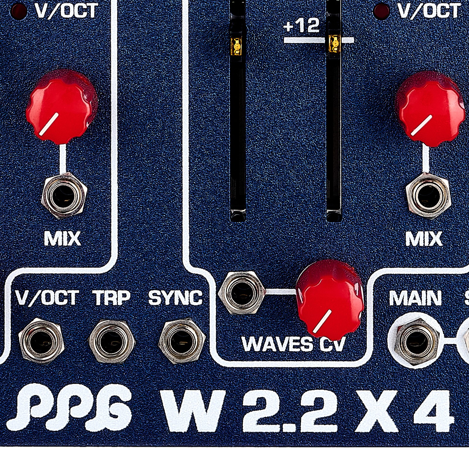 PPG Logo am W 2.2x4 Blue Dual-Wavetable-Oszillator Eurorack-Modul