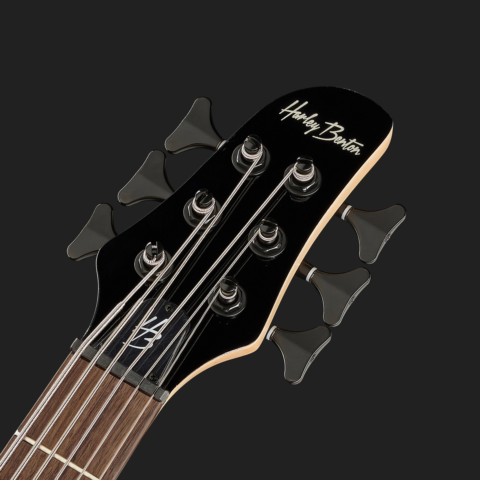 E-Bass Kopfplatte mit sechs Mechaniken