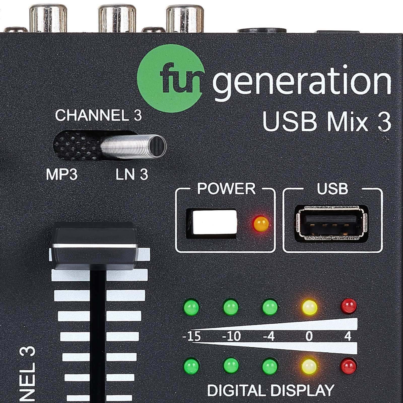 LED-Anzeige des Fun Generation USB Mix 3