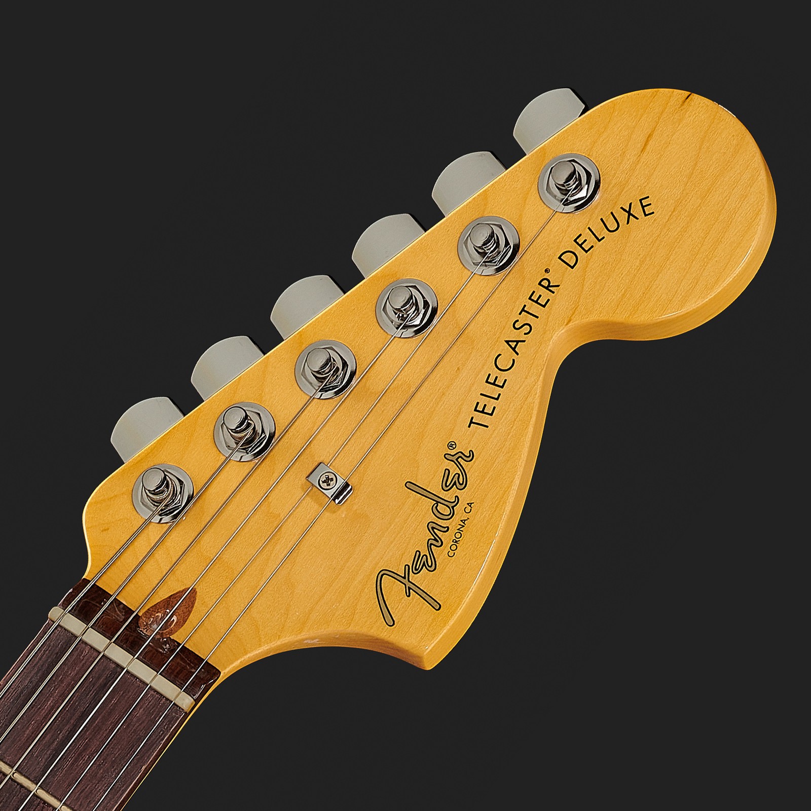 Kopfplatte der Fender AM Pro II Tele DLX DK NIT E-Gitarre
