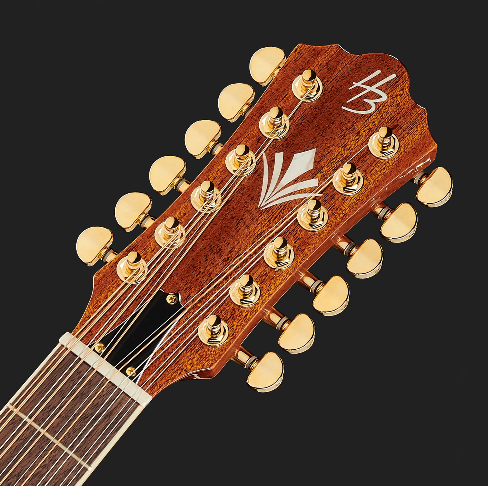 Kopfplatte der Harley Benton Custom Line CLJ-412E NT Westerngitarre