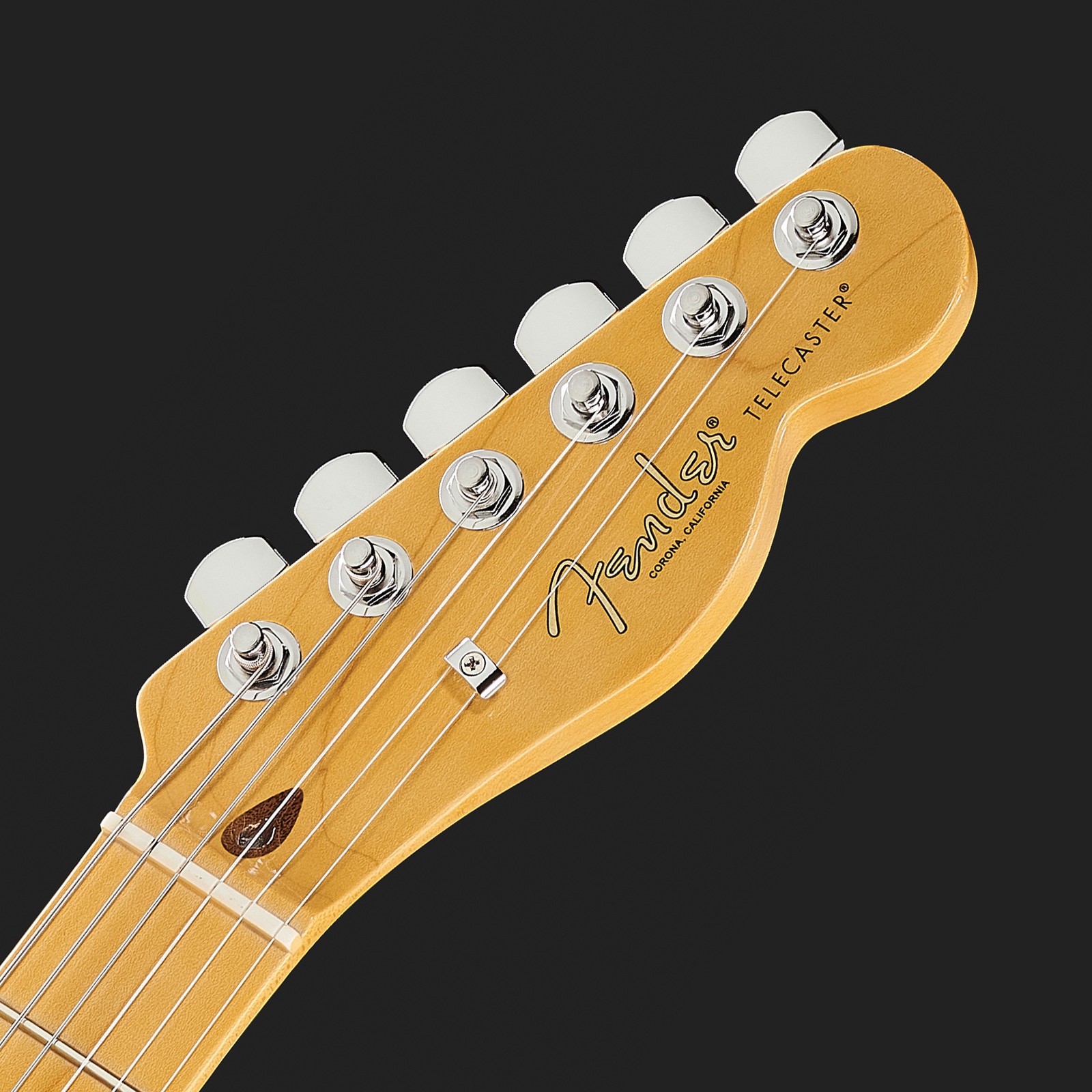 Kopfplatte der Fender AM Pro II Tele MN BK E-Gitarre
