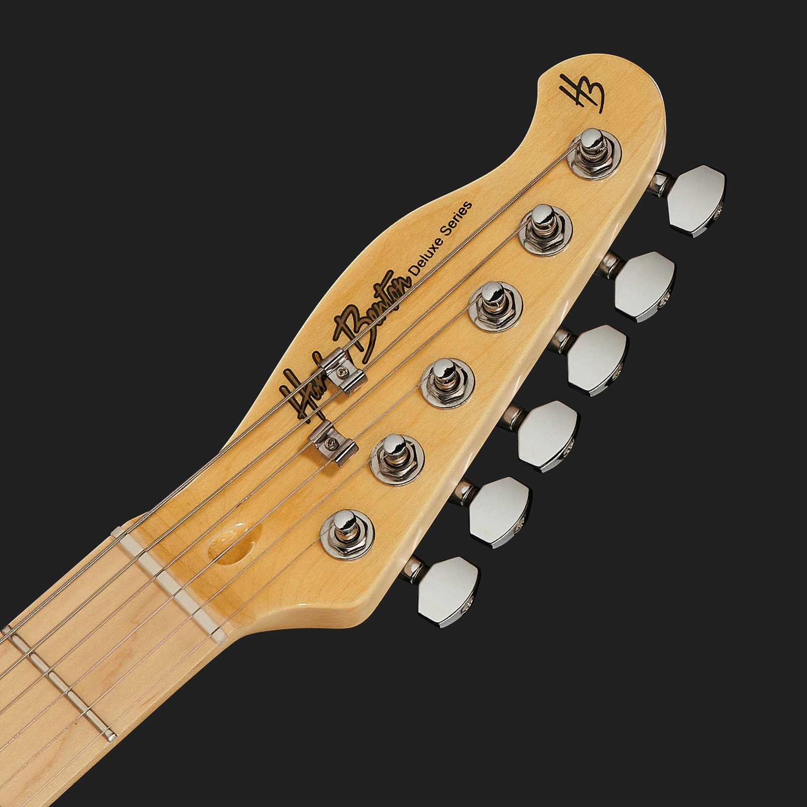Headstock of the Harley Benton TE-90FLT VW Deluxe Series Electric Guitar