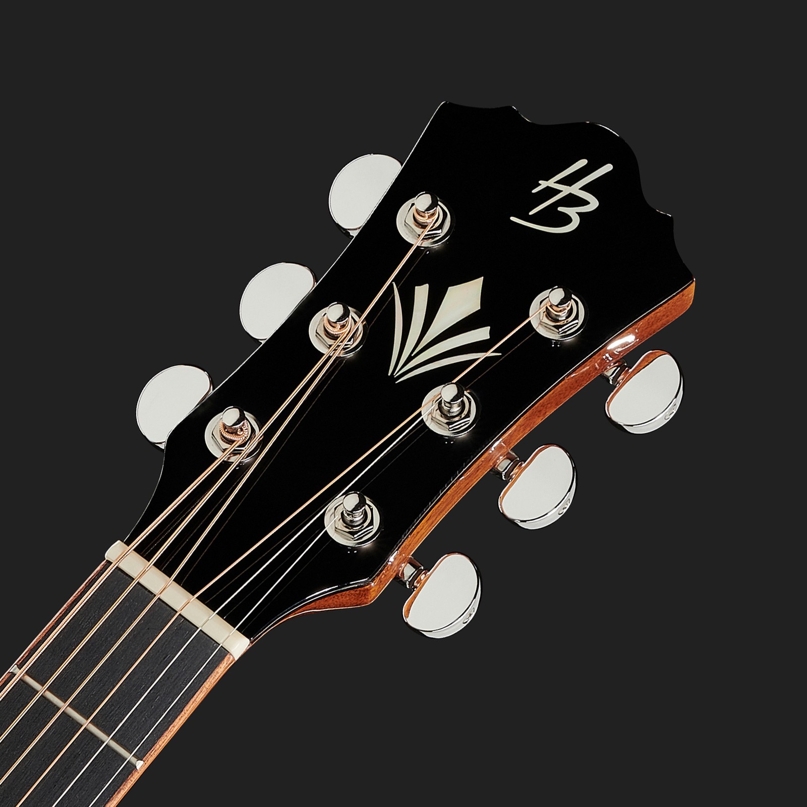 Kopfplatte der Harley Benton CLC-650SM-CE, Akustikgitarre aus Massivholz