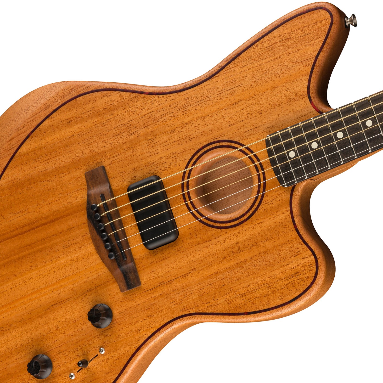 Fender AM Acoustasonic Jazzmaster Mahogany NAT Schallloch
