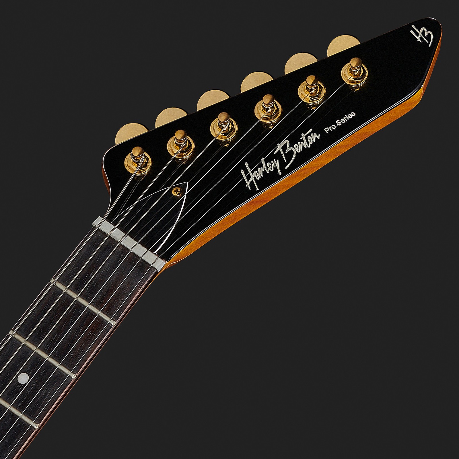 Gold-plated machine heads on the Harley Benton EX-76 Classic GHW AN