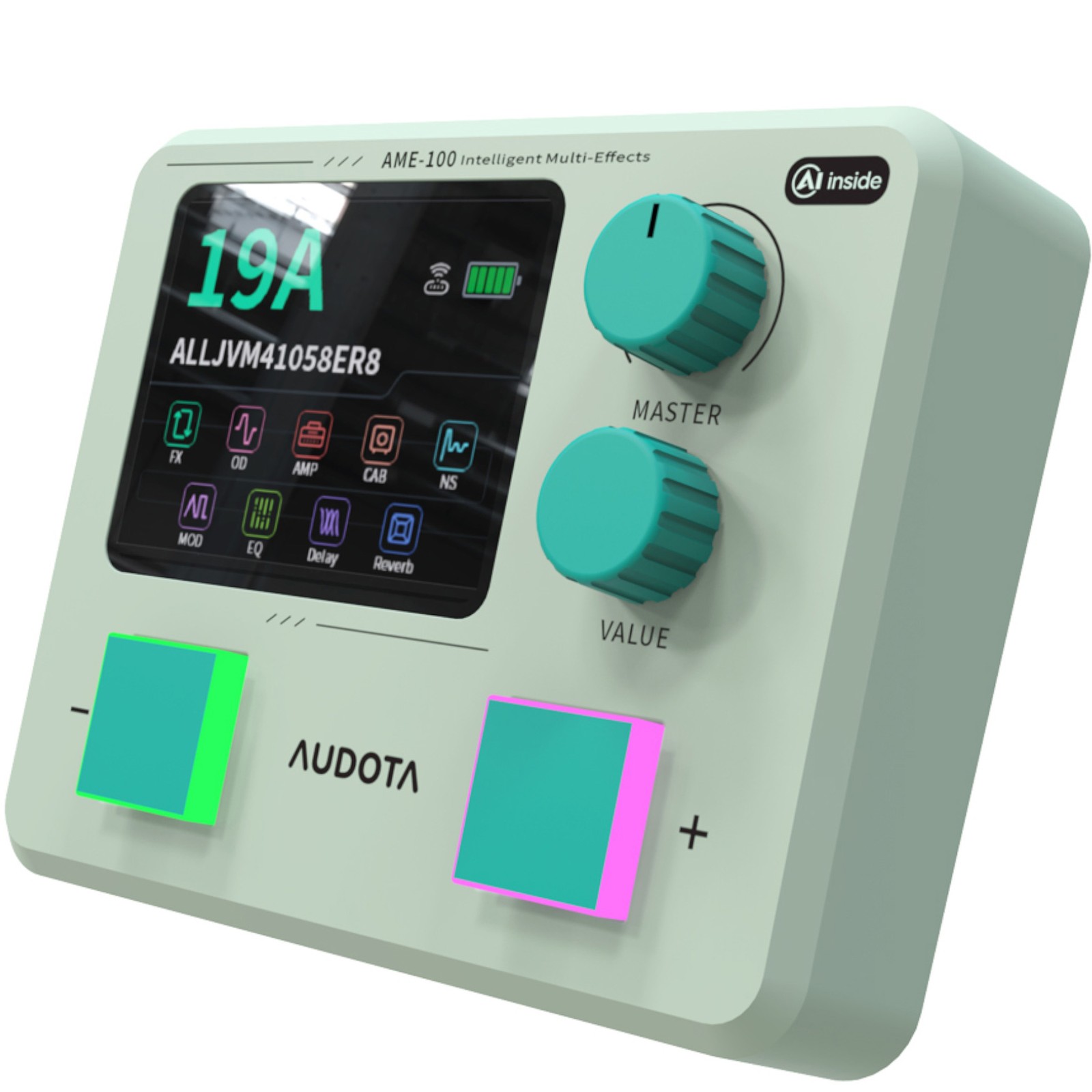 Vollansicht des Audota AME-100 Multi-Effects Pedals