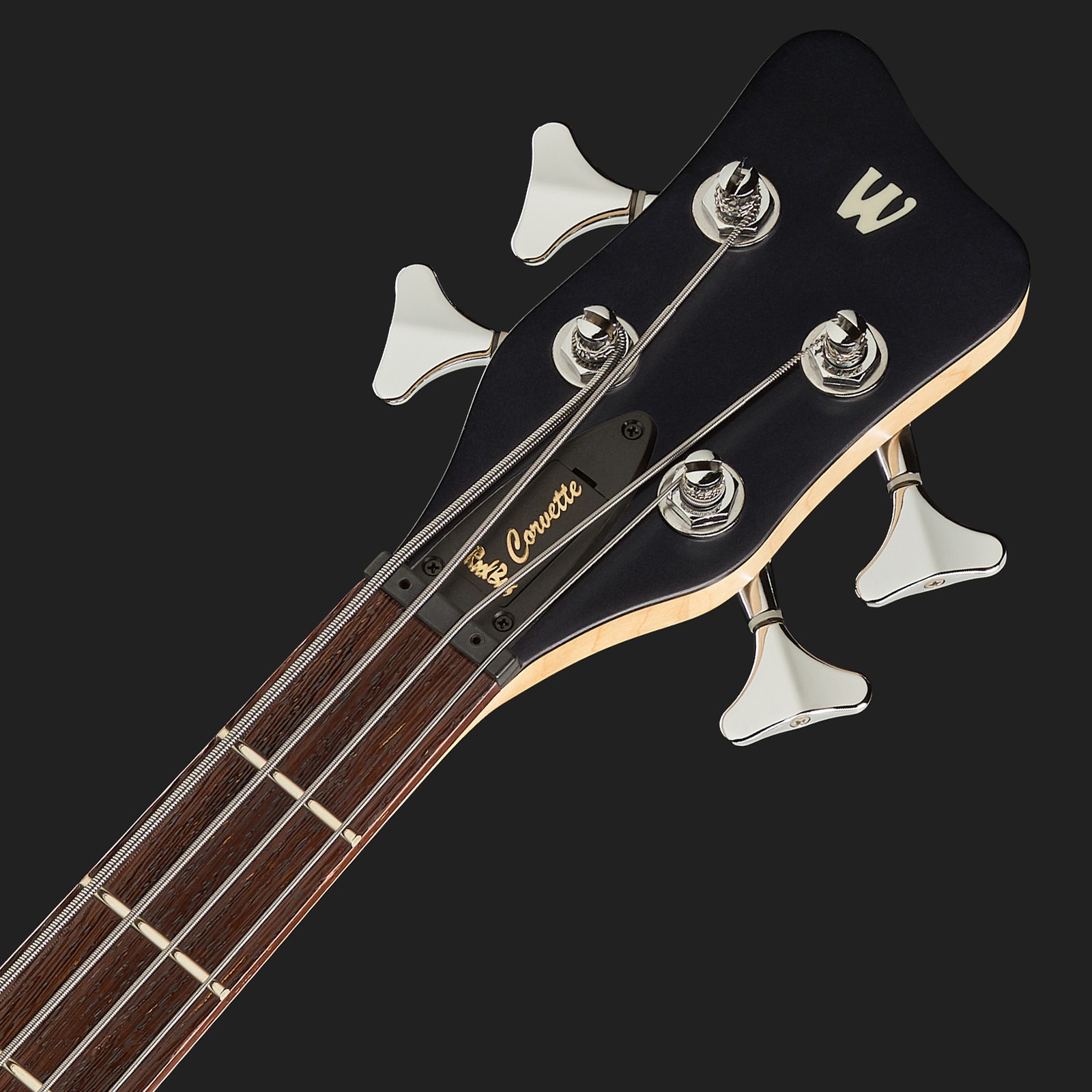 Headstock, Warwick RockBass Corvette Basic 4 Medium Scale Black