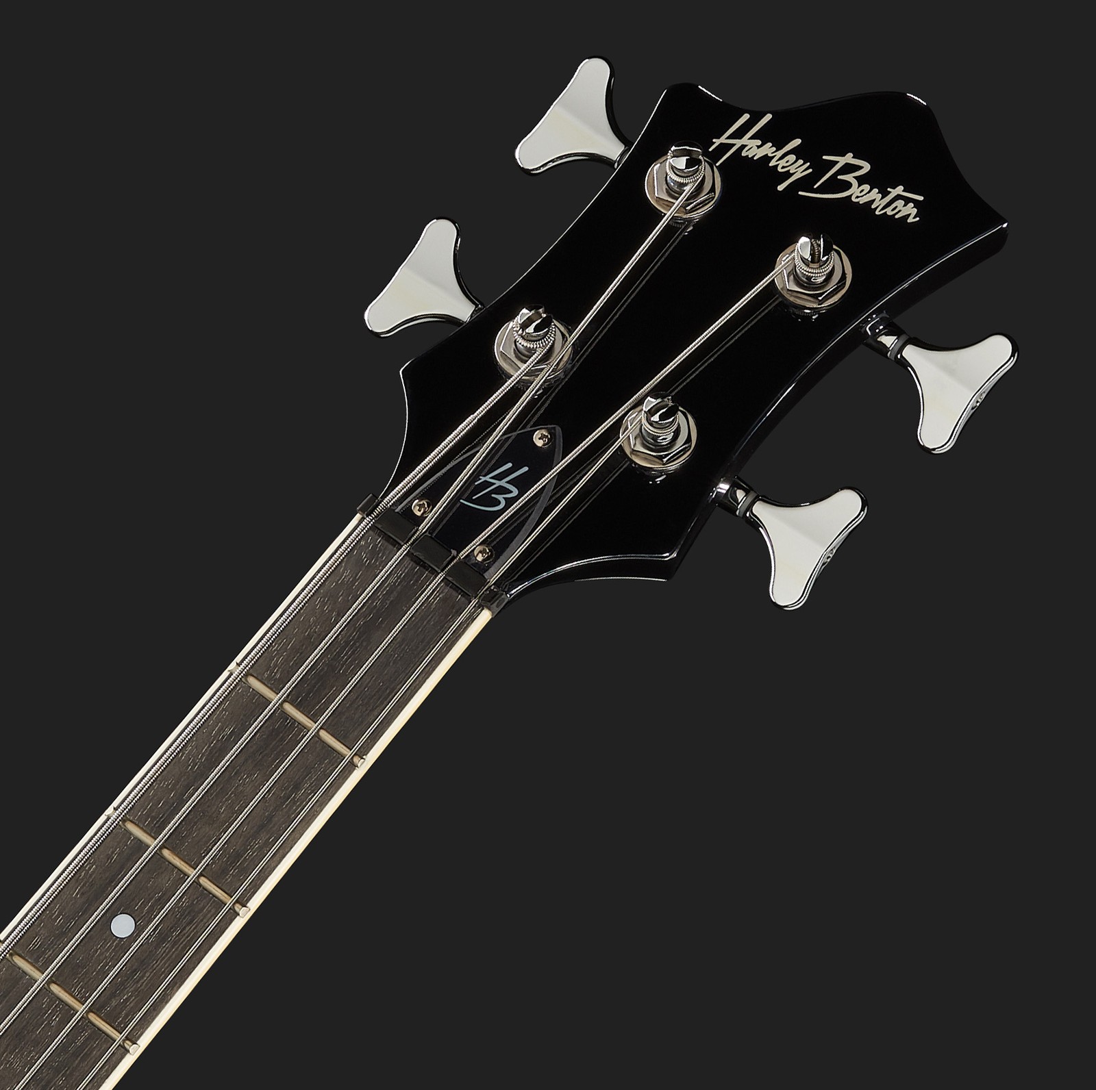 Headstock of the Harley Benton RB-414BK Classic Series Electric Bass
