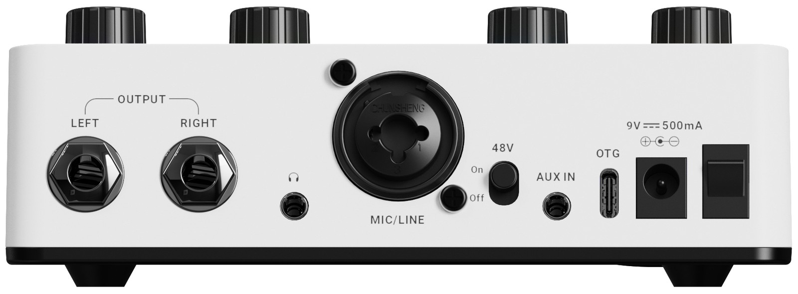 Anschlüsse des Audota AVE-100 Vocal Multi Effects