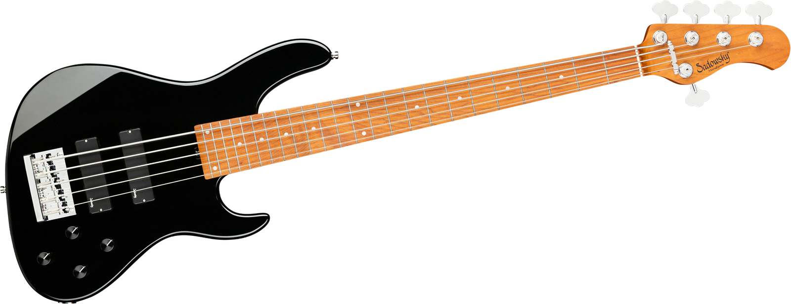 Sadowsky MetroExpress 24 Modern 5 Maple Black, five-string bass guitar