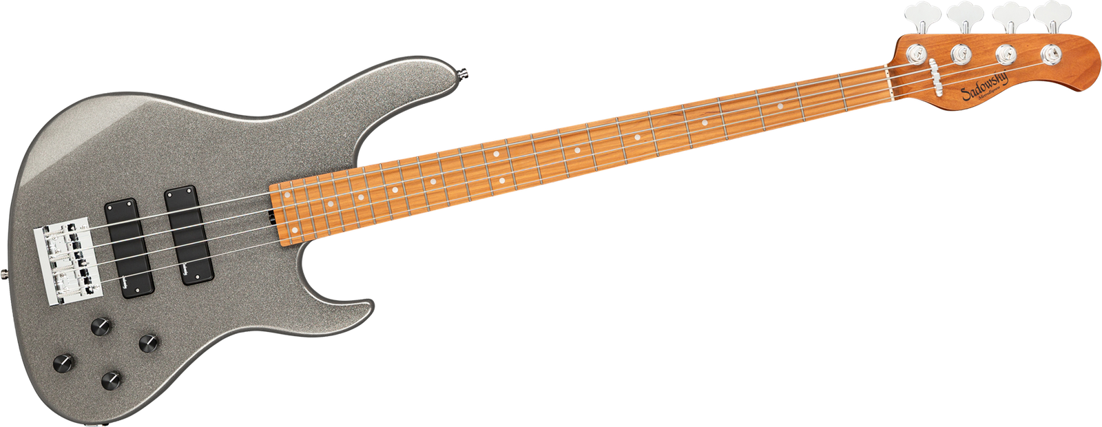 Sadowsky MetroExpress 24 Modern 4 Maple Silver Sparkle, bass guitar