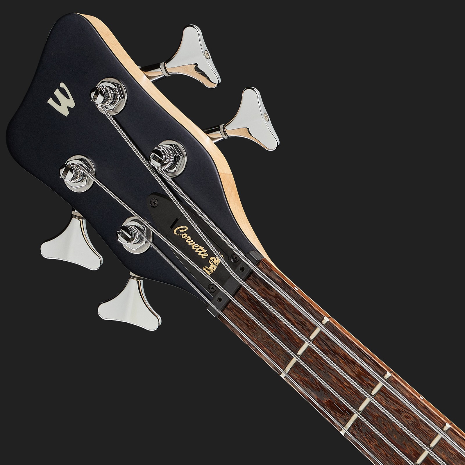 Headstock, Warwick RockBass Corvette Basic Black Short Scale, electric bass guitar