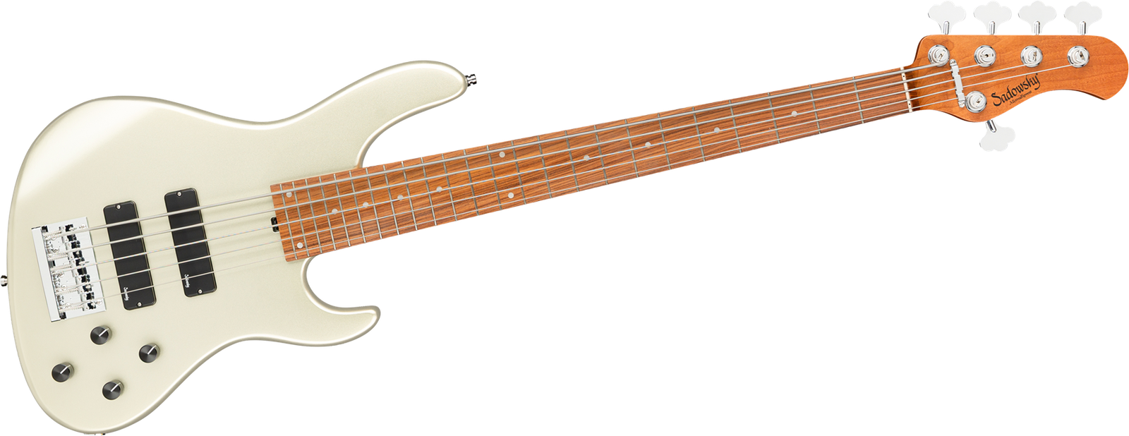 Sadowsky MetroExpress 24 Modern 5 Morado Champagne, five-string bass guitar