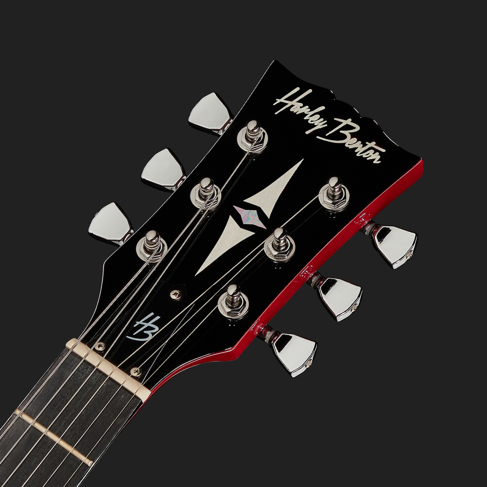 Kopfplatte der Harley Benton DC-200 CH Student Series E-Gitarre