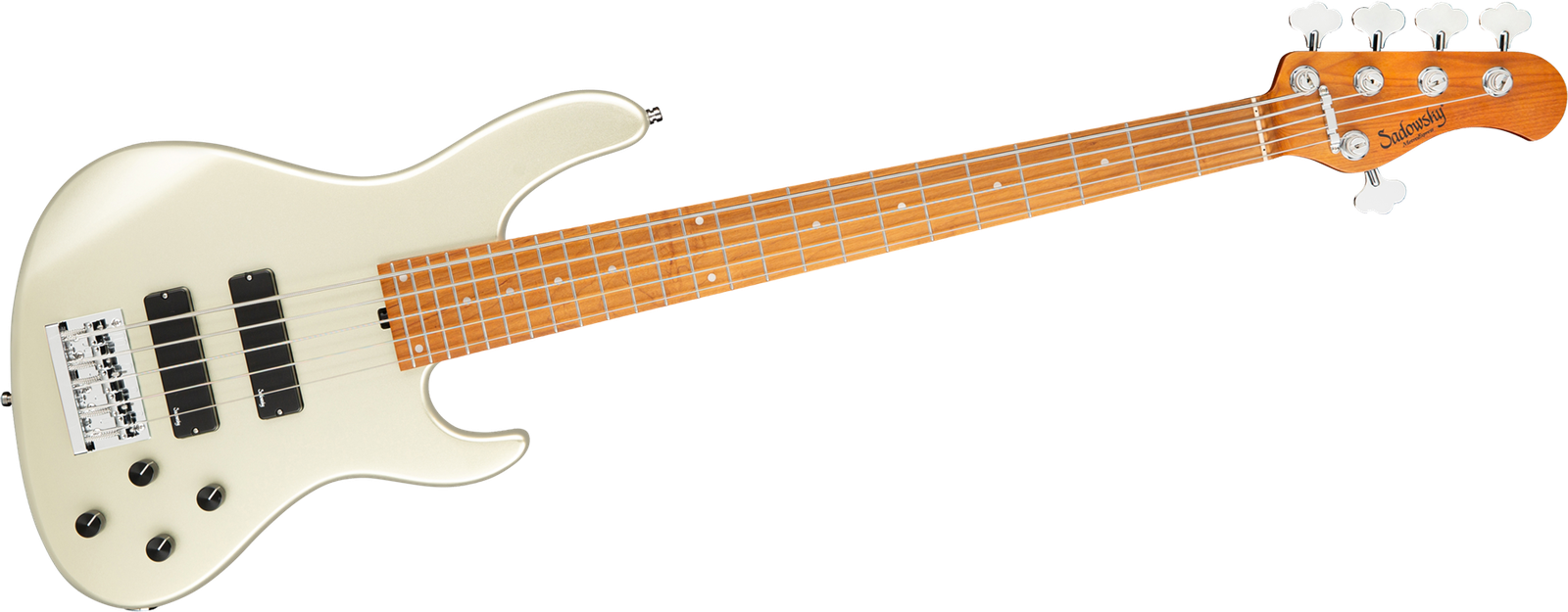 Sadowsky MetroExpress 24 Modern 5 Maple Champagne, five-string bass guitar