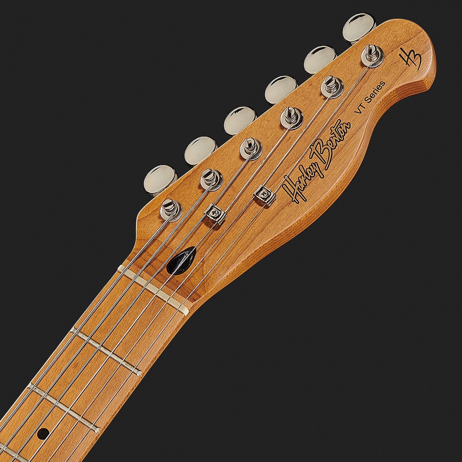 Headstock of the Harley Benton TE-52 NA Vintage Series Electric Guitar