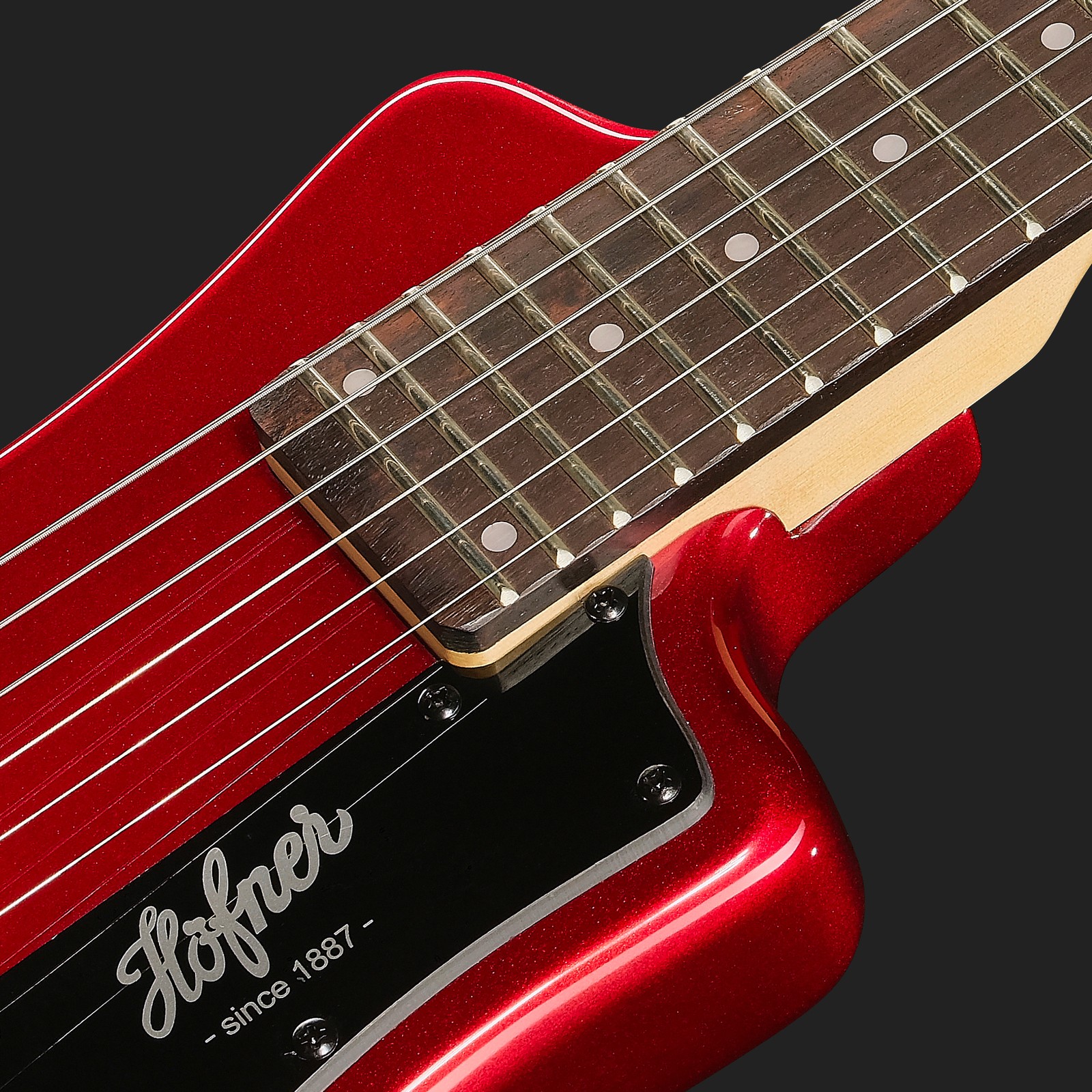Halsansatz der Höfner Shorty E-Gitarre