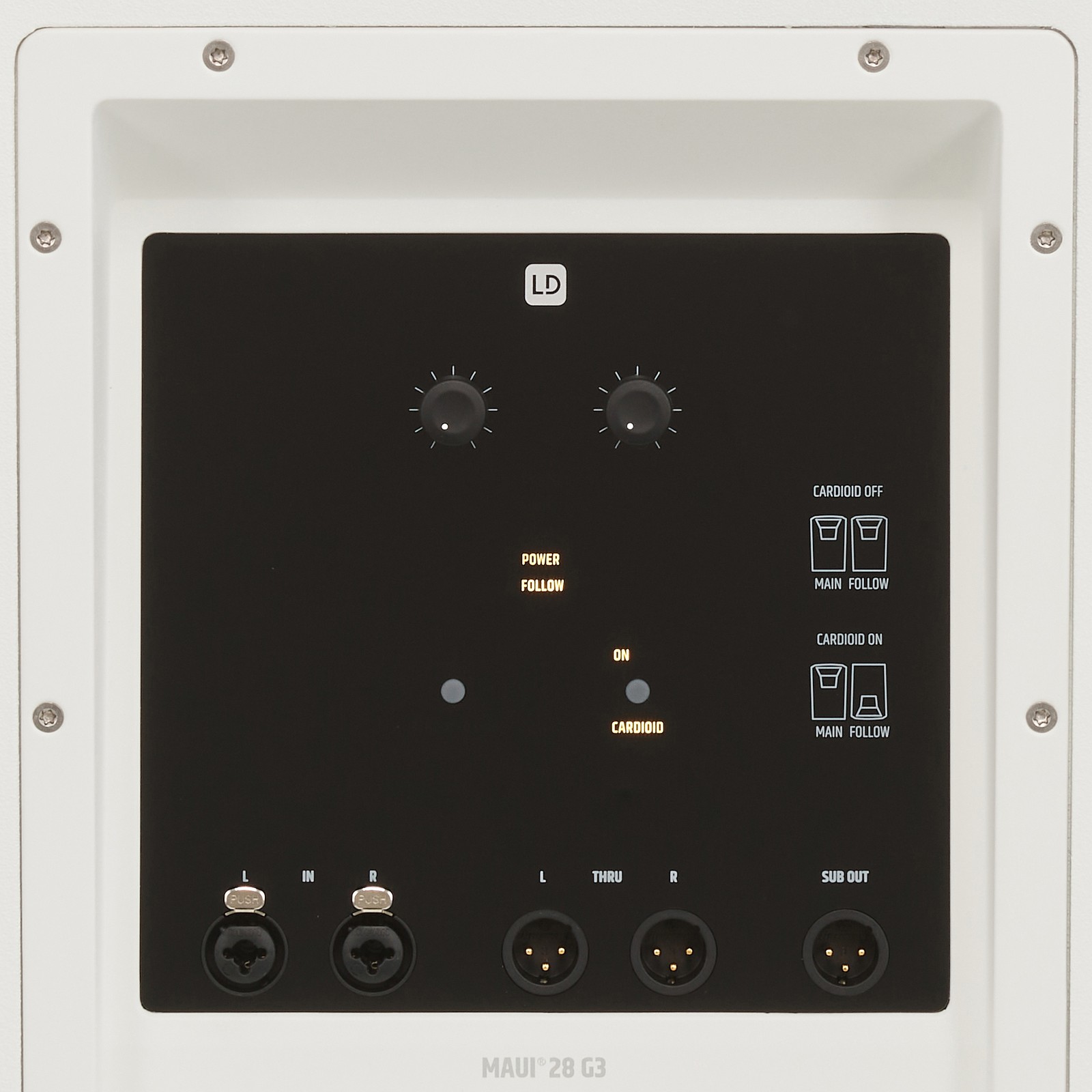 Bedienfeld des LD Systems Maui 28 G3 Subwoofers