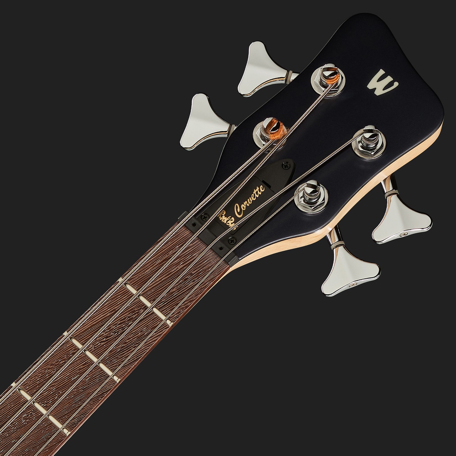 Headstock, Warwick RockBass Corvette Basic Black Short Scale, electric bass guitar