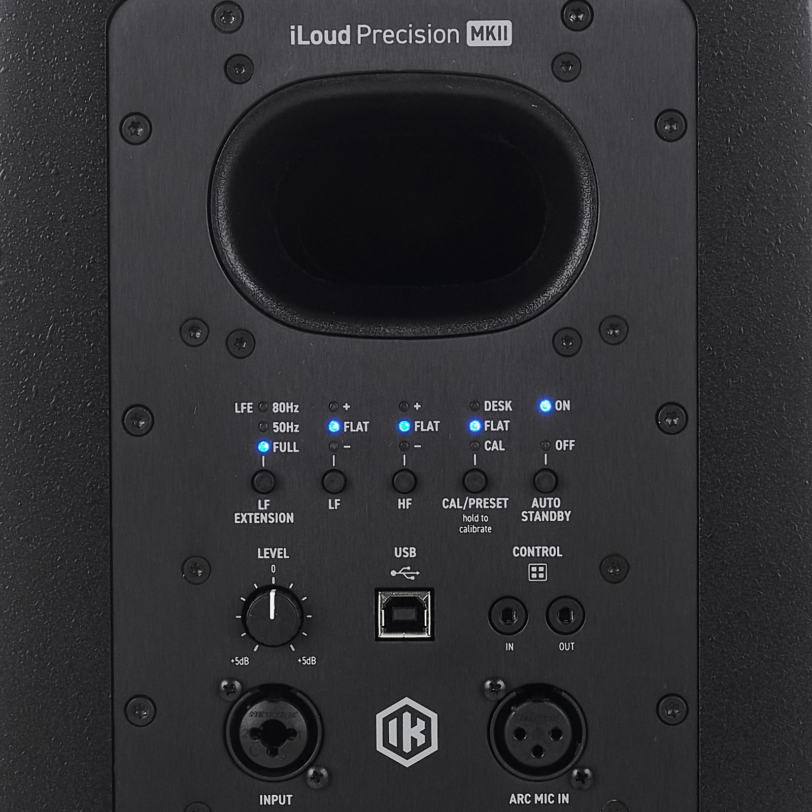 Rear view, IK Multimedia iLoud Precision 6 MKII, active monitoring speaker