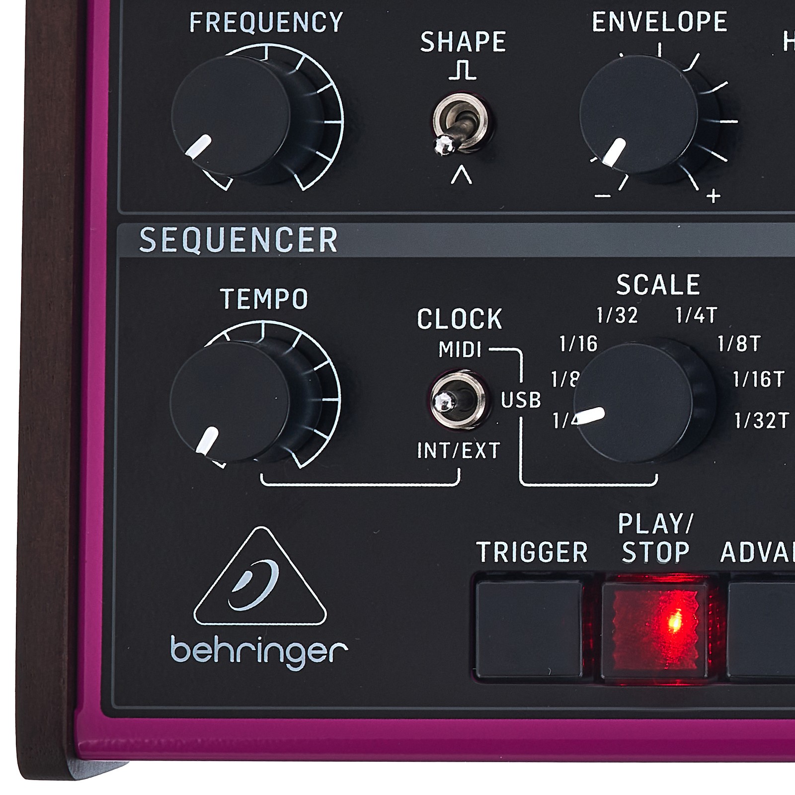 Regler am Behringer Edge Percussion Synthesizer