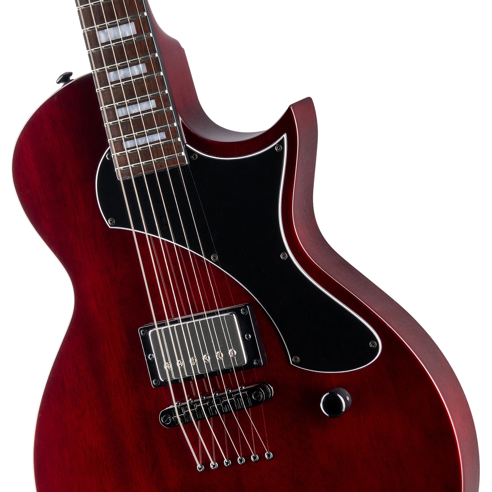 Mahagonikorpus der ESP LTD EC-201 FT See Thru BLK CH mit Humbucker