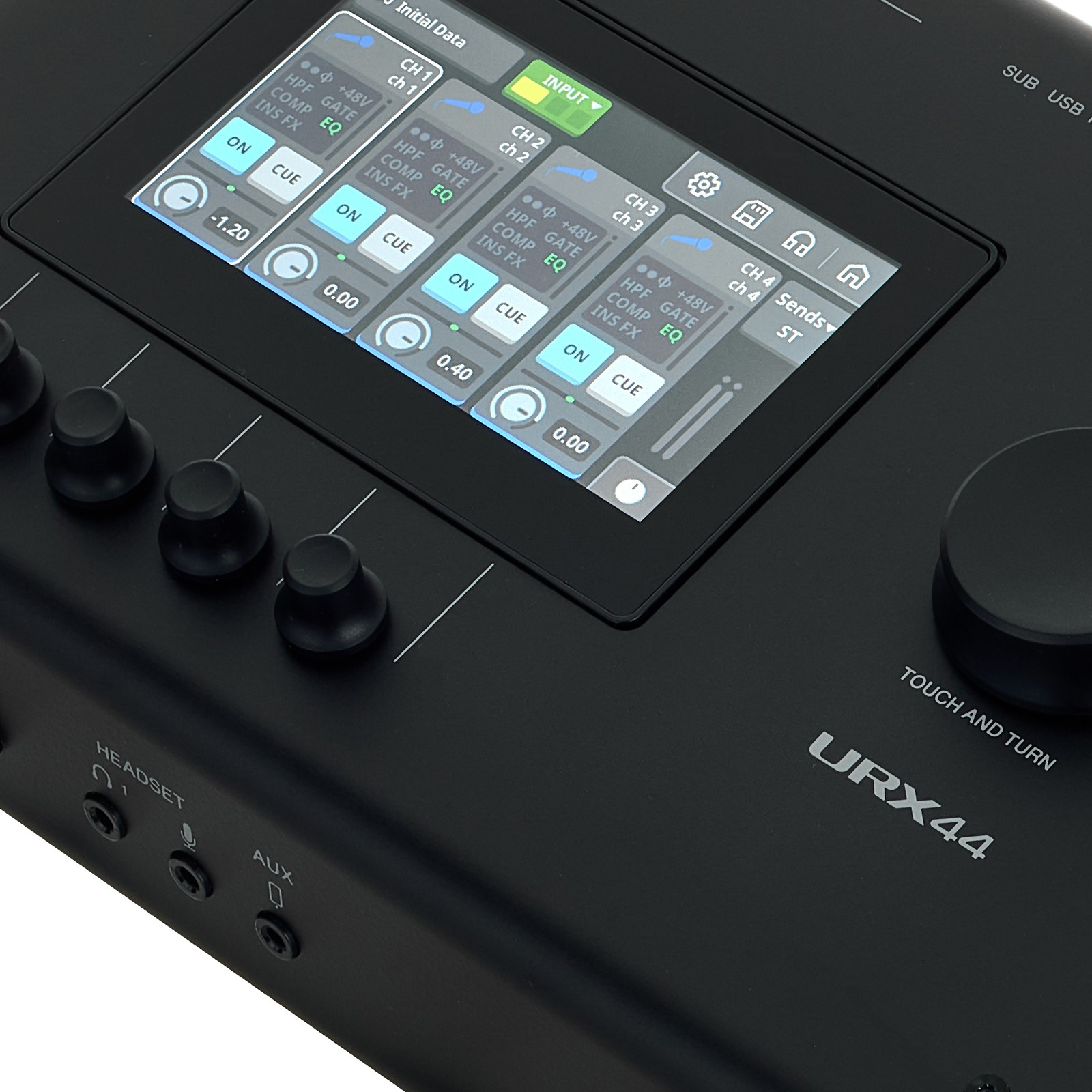 Yamaha URX44 BK, 4-Kanal USB 2.0 Audiointerface