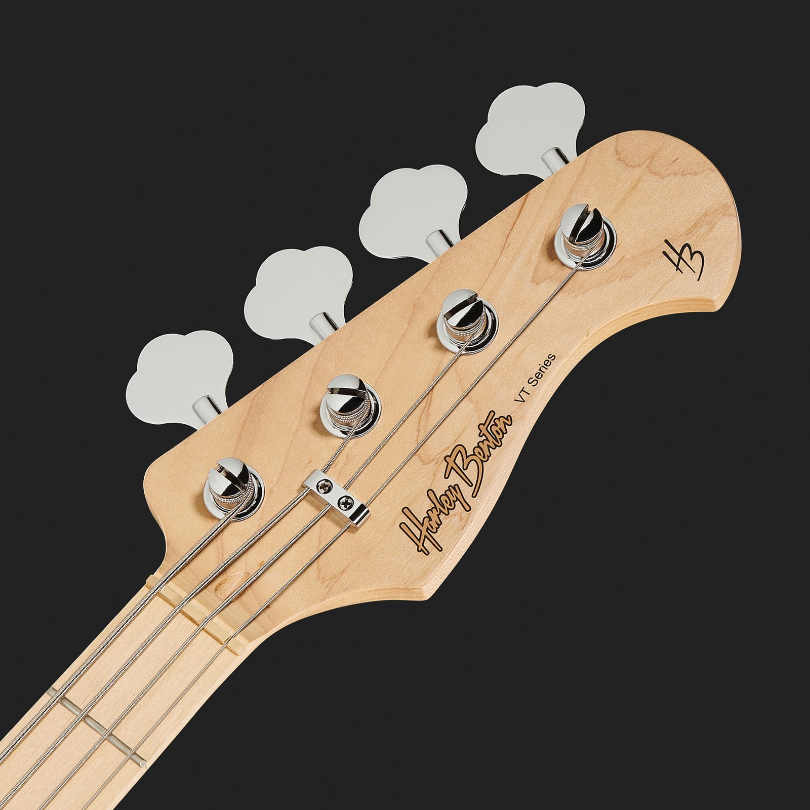 Kopfplatte des Harley Benton PB-50 SB Vintage Series E-Bass