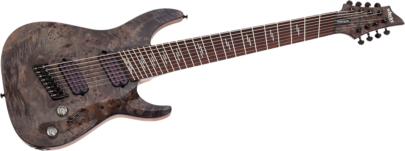 Schecter Omen Elite-8 MS Charcoal Multiscale Gitarre