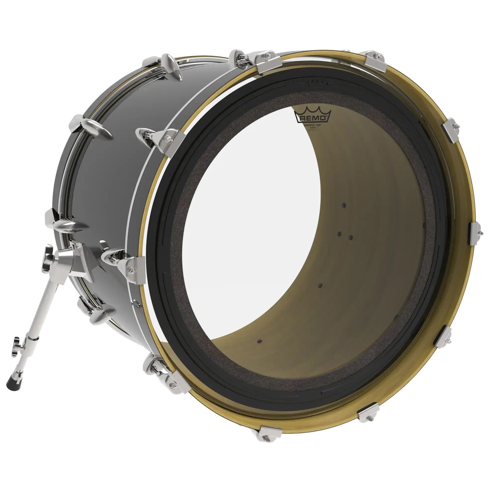 Bassdrum mit Remo SMT Emperor Clear BD Fell
