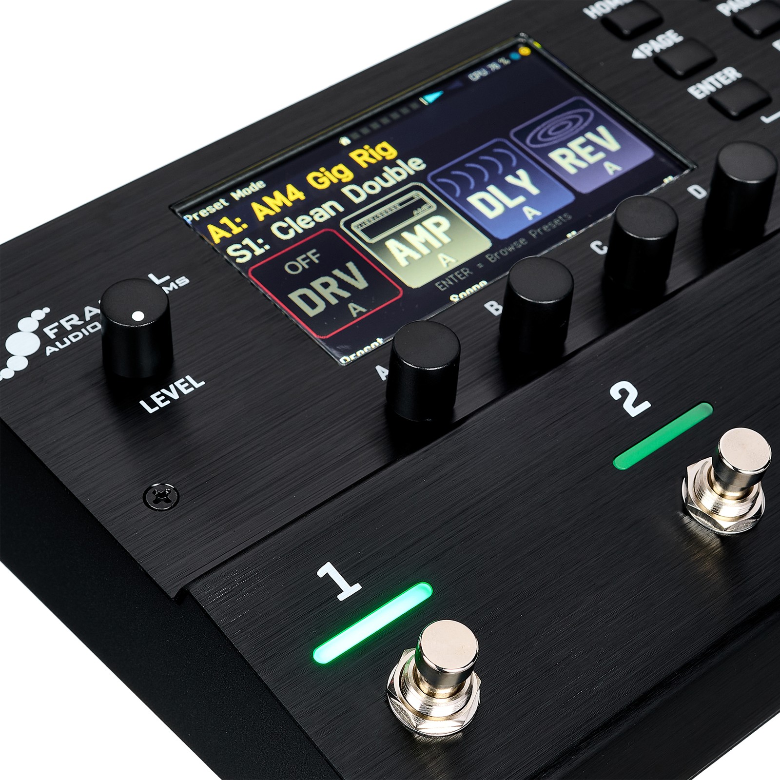 Display vom Fractal Audio AM4 Amp Modeller 