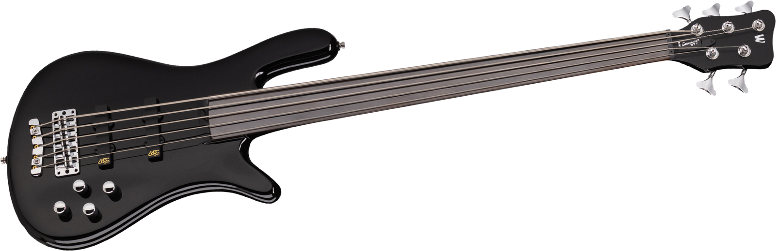 Warwick RockBass Streamer Neckthru I 5 Fretless Black, five-string electric bass