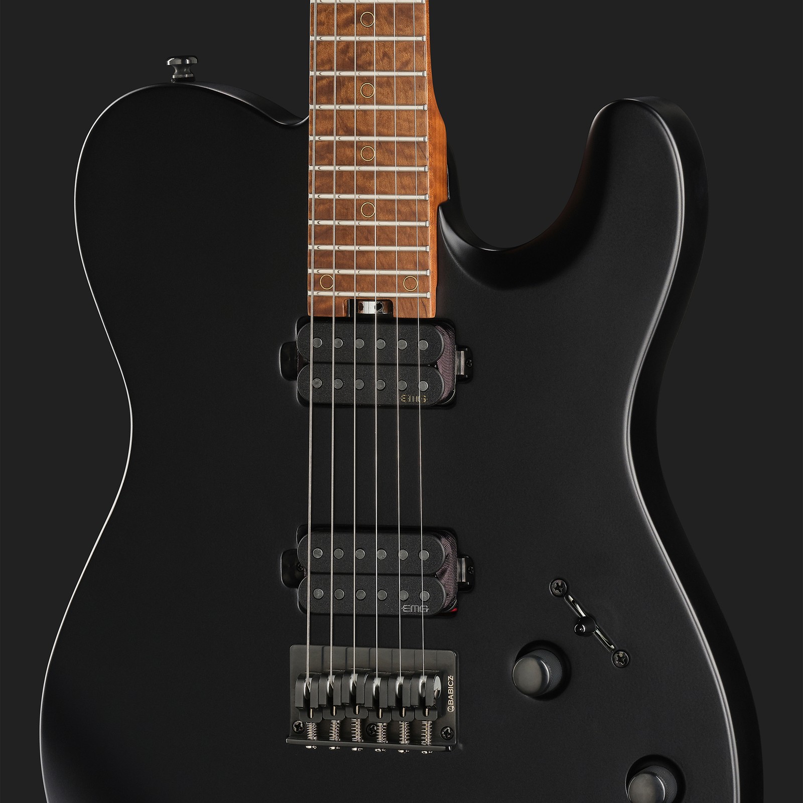 Decke der Harley Benton Fusion-T II EMG MN HT SBK