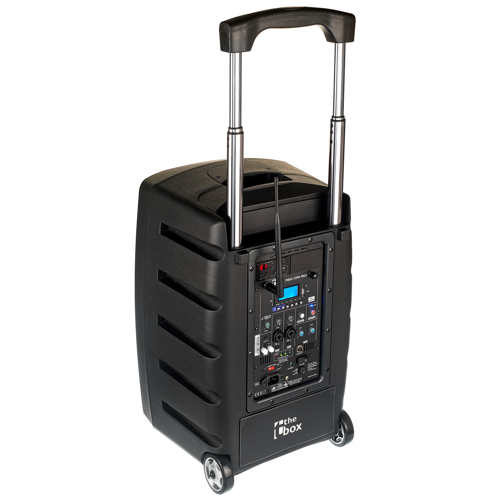 Logo auf dem Kompakte Mobilverstärkerbox mit Mikrofon-Headset und Bluetooth