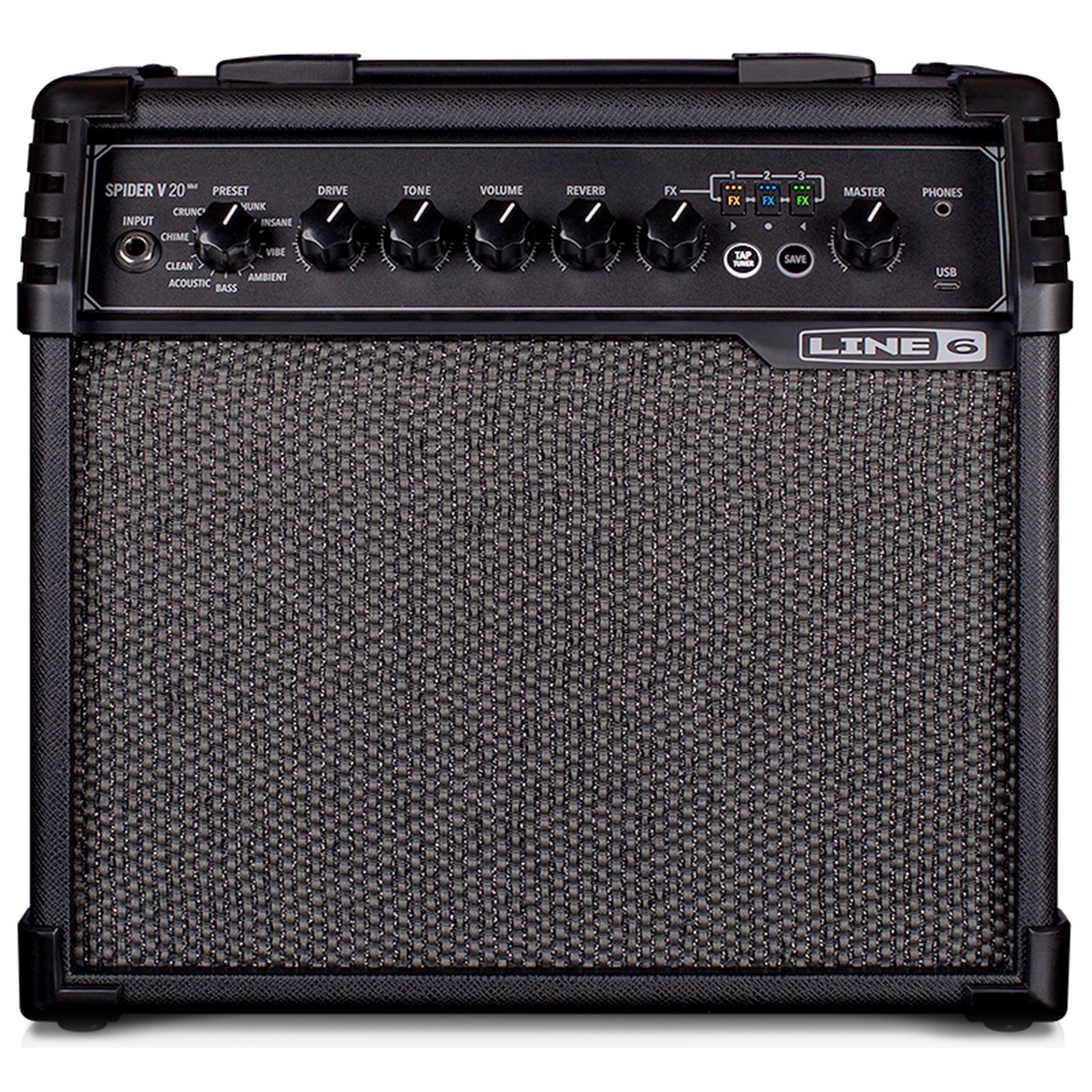 Line6 Spider V 20 MkII Modelling Combo für E-Gitarre