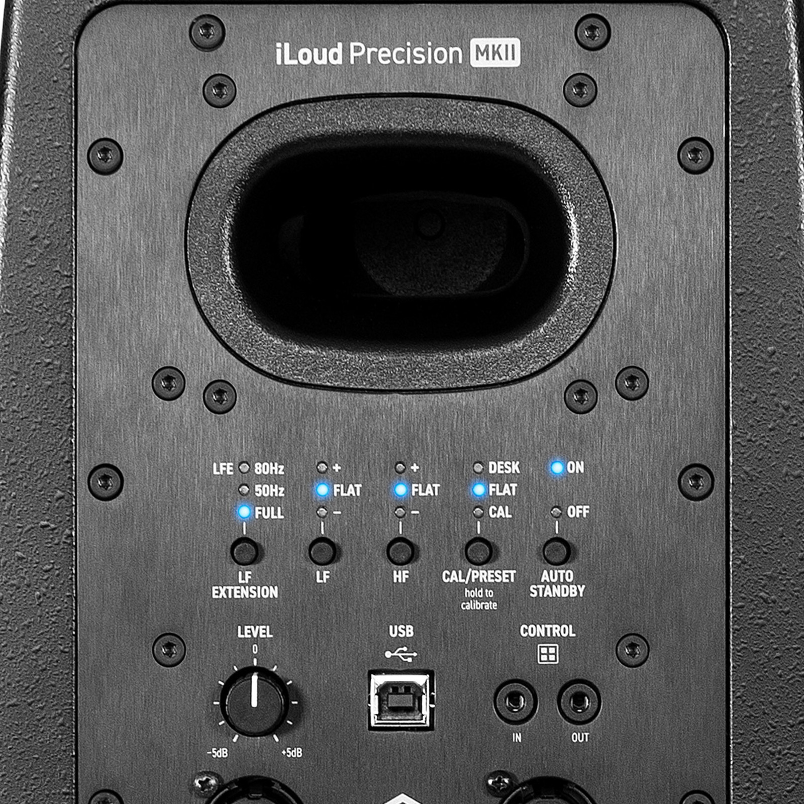 Rear view, IK Multimedia iLoud Precision 5 MKII, active monitoring speaker