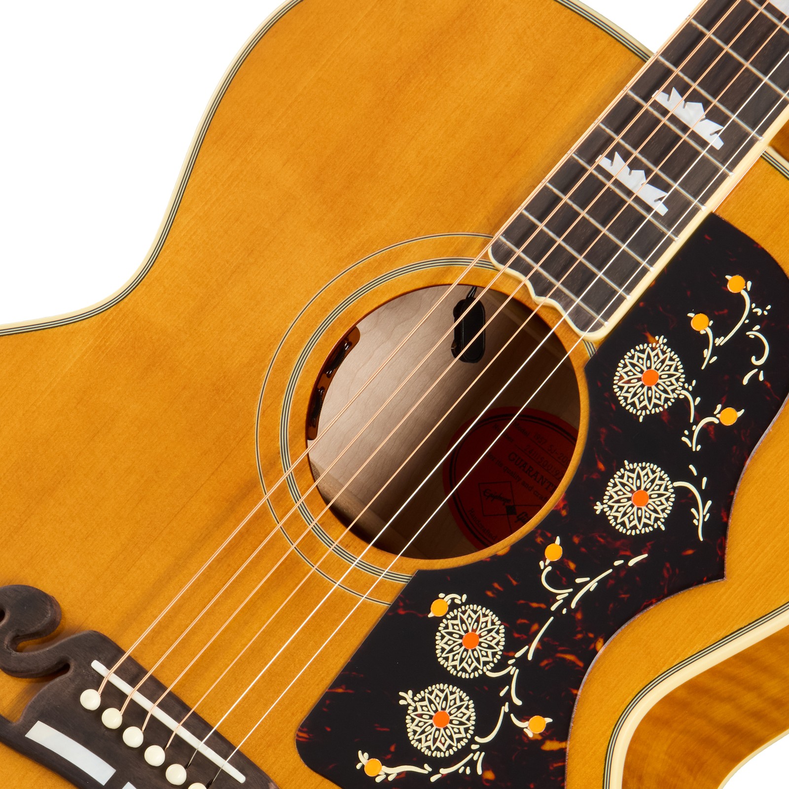 Vintage Style Schlagbrett der Epiphone 1957 SJ-200 Rei. AN IBC Westerngitarre