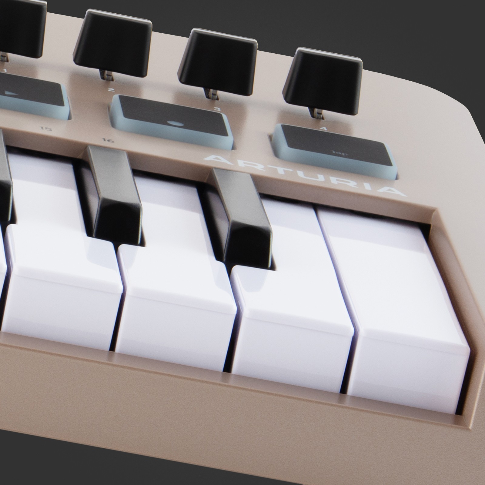 Arturia MiniLab 3 Champagne, Detail des USB Controller Keyboard
