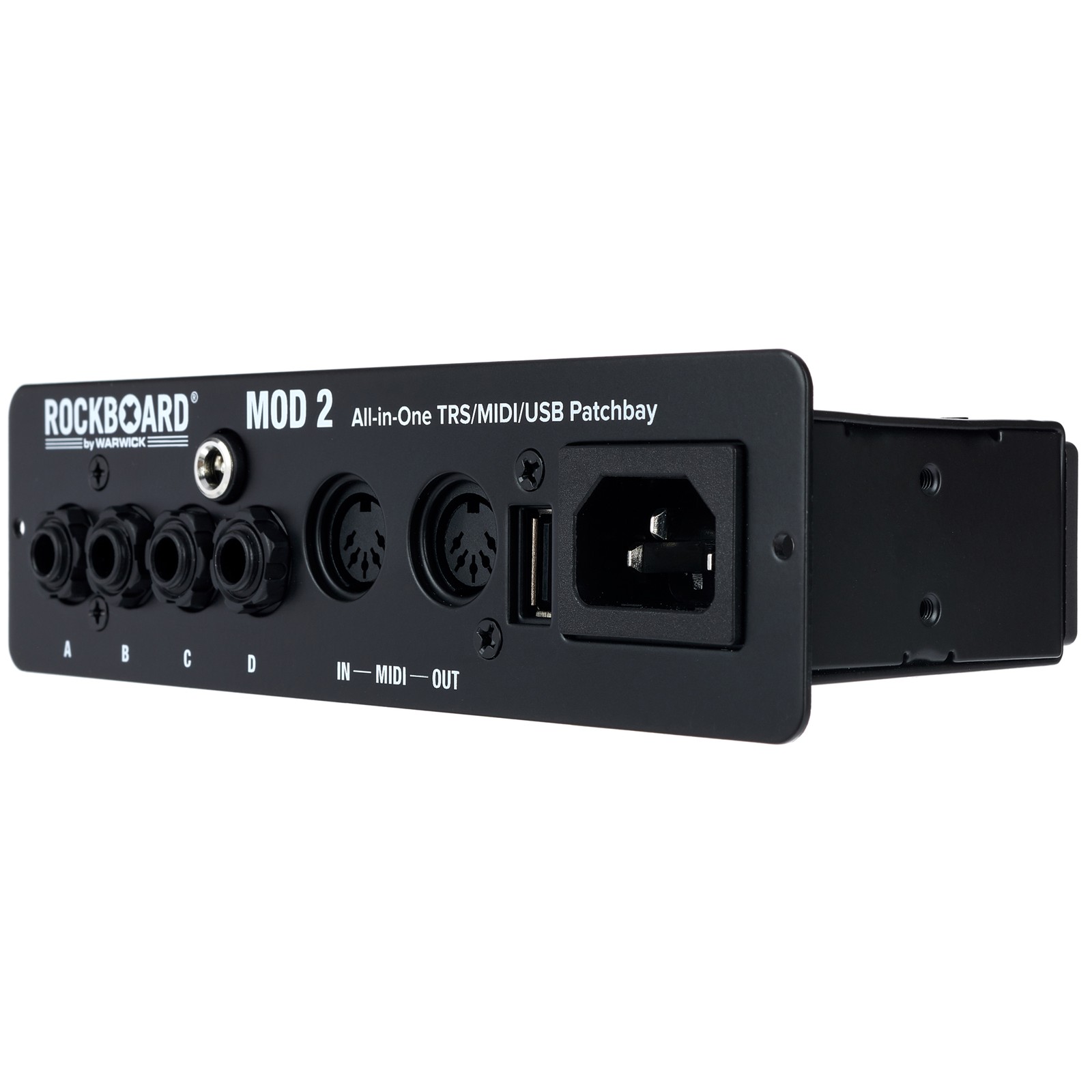Détail du patchbay MIDI et USB MOD 2 V2 de RockBoard
