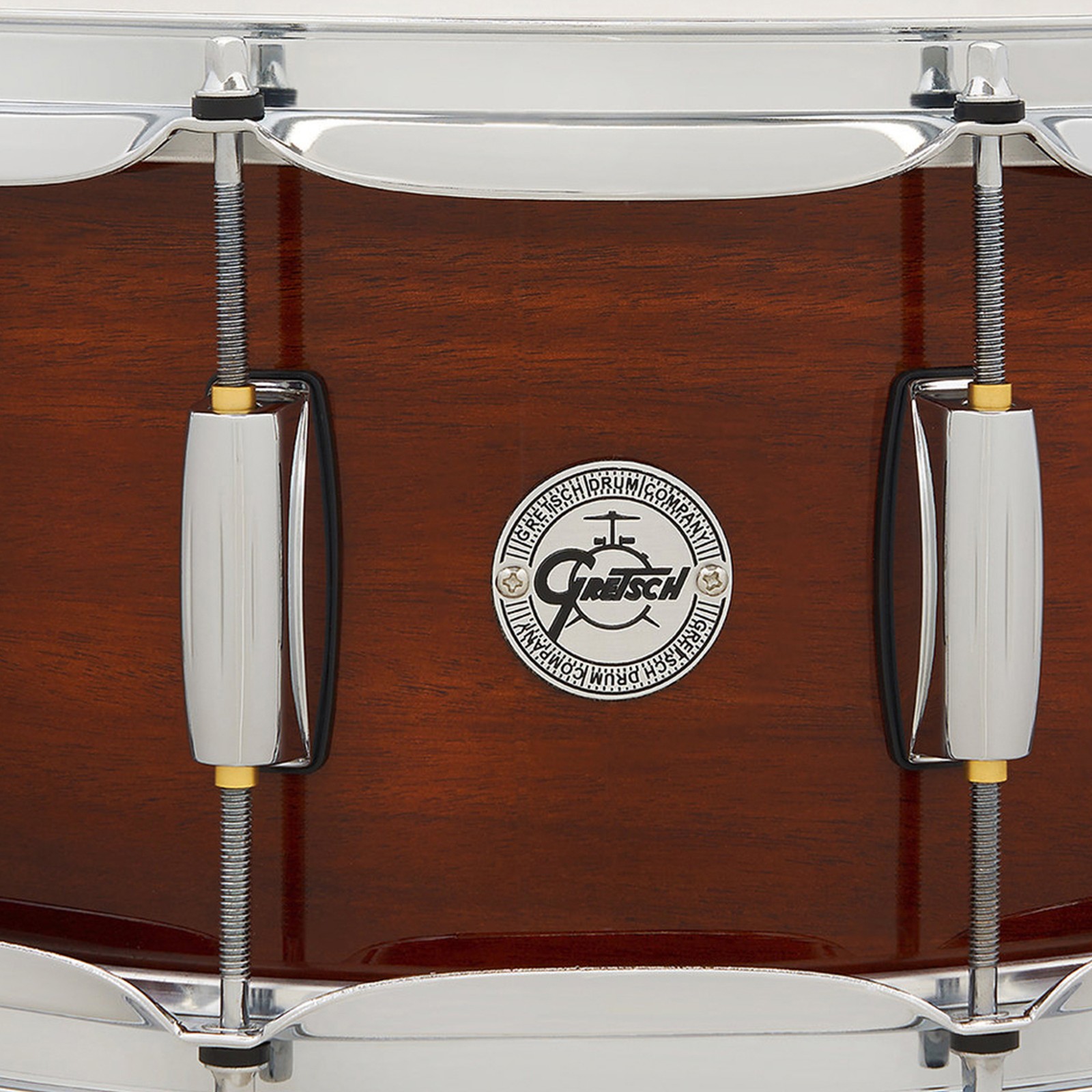 Manufacturer's logo on the Gretsch Drums 14"x6.5" Full Range Hybrid snare drum