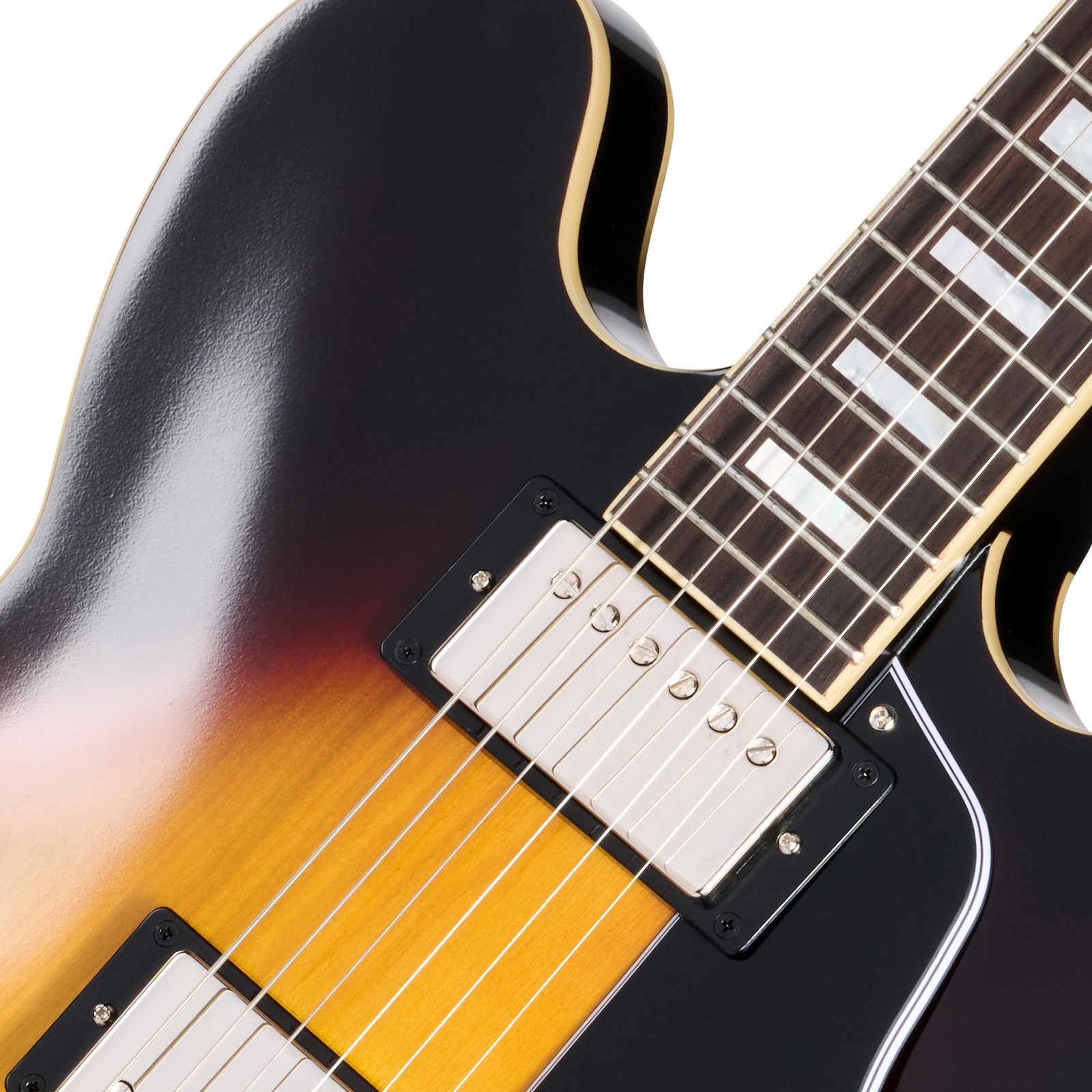 Les micros Custombucker de la guitare électrique Epiphone 1962 ES-335 Reissue Vintage Burst