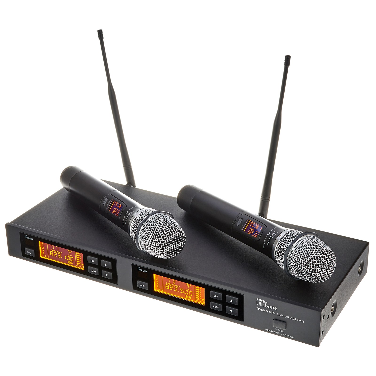 the t.bone free solo Twin HT 823 MHz 2-kanaliges UHF Funksystem